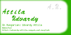 attila udvardy business card